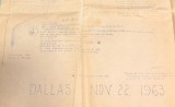 RARE JFK Assassination "Dealey Plaza Map & "Seven Entry Wounds" by G Thomson