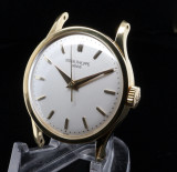 Vintage c1958 Patek Philippe 18K Gold 18J 35.5mm Wrist Watch Ref 570 + Extract.