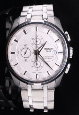 Auth. Tissot Couturier Mens Sapphire Automatic Chronograph Wristwatch T035627A