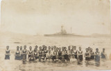 Post WW1 1923 RPPC Photo Postcard. British Navy in Dardanelles.