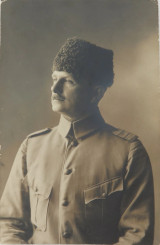 1915 WW1 RPPC Posed Photo Postcard. Turkish Soldier, Written Details to Rear.