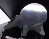 Vintage Mexican 2 Stone Turquoise & Sterling Silver 76mm Pendant