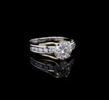 Vintage 2.00cttw Diamond Set 18k Two Tone Gold Ring Size M Val $14385