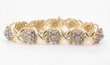 Vintage 14K Yellow Gold 5.70cttw Diamond Bracelet 19cm 35.4g Val $23900