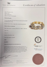 Vintage 14K Yellow Gold 5.70cttw Diamond Bracelet 19cm 35.4g Val $23900