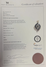 Vintage Australian Sapphire & Diamond 10ct Yellow Gold Pendant Val $2885