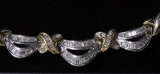 Vintage 14K White & Yellow Gold 3.48ct Diamond Omega Collar Necklace Val $28430