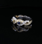 Vintage 18k Gold Australian Sapphire & 0.36ct Diamond Set Ring Sz K Val $5920