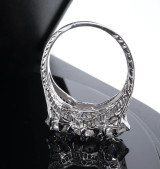 Antique 3.36ct Old Cut Diamond Trilogy 18k Gold Ring Size R1/2 Val $30205