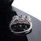 Antique 3.36ct Old Cut Diamond Trilogy 18k Gold Ring Size R1/2 Val $30205