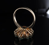 Vintage 5.10cttw Emerald Cluster 18ct Yellow Gold Ring Size Q Val $28900