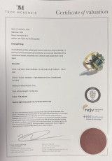 Vintage 5.10cttw Emerald Cluster 18ct Yellow Gold Ring Size Q Val $28900