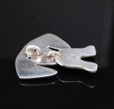 Vintage Rare AJH Anne Jane Harvey dachshund Sterling Silver Enamel Pendant