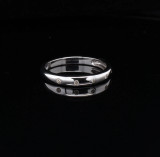 Vintage 0.07ct Diamond Set 9ct White Gold Band Ring Size N Val $1505