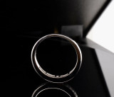 Vintage 0.74ct Princess Baguette Diamond 18K W/Gold Band Ring Size N Val $4510