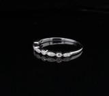 Vintage 0.27ct Diamond Set 10k White Gold Band Ring Size R1/2 Val $1960