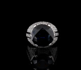 Vintage Australian Sapphire & 1.86ct F-G VsDiamond 18k Ring Size K1/2 Val $21905