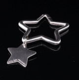 Tiffany & Co Star Keyring Tag Charm .925 Sterling Silver 41mm