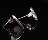 Vintage Please Return to Tiffany & Co .925 Sterling Silver 14mm Heart Earrings