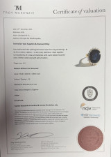 Vintage Australian Sapphire & 0.80ct I Si Diamond 18k Ring Size K1/2 Val $12675