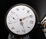 Antique Volta 52mm Gun Metal Repeater Pocket Watch - Serviced