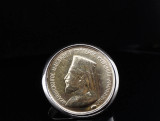 1966 Gold Sovereign Cyprus Makarios III Handmade Platinum Ring size S 33.2gr.