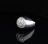 Antique 0.98ct Old Cut Diamond Set Bombe Cluster 18k Gold Ring Size K Val $6615