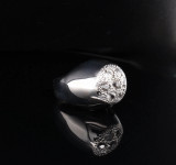 Antique 0.98ct Old Cut Diamond Set Bombe Cluster 18k Gold Ring Size K Val $6615