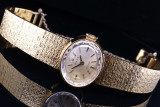 Vintage '68 Rolex Precision Ladies 18k Gold Cocktail Watch Suit Small 15cm Wrist