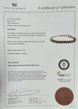 14.70ct Ruby 14ct White Gold Tennis Bracelet 18cm Long Val $16860.