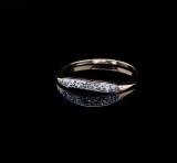 Antique Handmade 0.10cttw Single Cut Diamond 14K Gold Band Ring Size M Val $1735