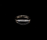 Antique Handmade 0.10cttw Single Cut Diamond 14K Gold Band Ring Size M Val $1735