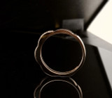A Vintage 18K Rose Gold 0.30ct H Vs Diamond Set Band / Ring Size M1/2 Val $3010