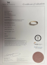 A Vintage 18K Rose Gold 0.30ct H Vs Diamond Set Band / Ring Size M1/2 Val $3010