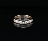 A Vintage 14K Gold 0.48ct G Si Diamond Set Band / Ring Size S Val $3555