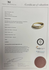 A Vintage 14K Gold 0.33ct H Diamond Set Band / Ring Size R Val $2580