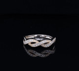 A Vintage 14K Gold 0.21ct I Si Diamond Set Band / Ring Size N1/2 Val $2230