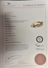 A Vintage 14K Gold 0.21ct I Si Diamond Set Band / Ring Size N1/2 Val $2230