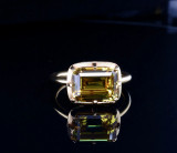 Vintage 5.49ct Australian Yellow Sapphire 18k Gold Ring Size M1/2 Val $45300