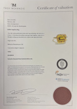 Vintage 5.49ct Australian Yellow Sapphire 18k Gold Ring Size M1/2 Val $45300