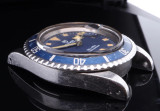 Vintage 1980 Tudor Submariner Blue Snowflake Date Watch + Papers - 9411-0