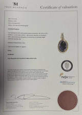 Vintage 14ct Yellow Gold Cabochon Cut Amethyst Enhancer Pendant Val $2980