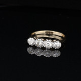 Vintage Handmade 0.28ct Diamond Set 18k Gold Eternity Ring size N1/2 Val $4245