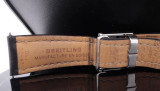Auth. BREITLING 24mm/20mm Black Leather Watch Straps 442X