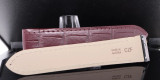Auth. Cartier Santos Burgundy Alligator Leather 20mm/18mm Watch Strap KD1M9S49