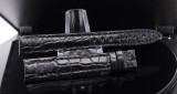 Auth. Cartier Black Alligator Leather 14mm/12mm Watch Strap KD55AT19