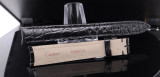 Auth. Cartier Black Alligator Leather 14mm/12mm Watch Strap KD55AT19