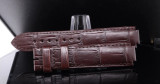 Auth. Cartier Chestnut Brown Alligator Leather 18mm/16mm Watch Strap KD2HAM52