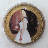 2006 Colourized UNC 50c Sealed & Carded. Queens 80th Birthday