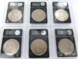 JOB LOT !! 6 x USA Eisenhower UNC $1 / 1971 - 1978. Slabbed